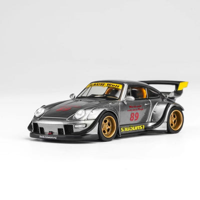 *PRE-ORDER* RWB 993 – Ramrinta Gun Grey / Racing Livery (Chance of Chase Car), 1:64 Scale