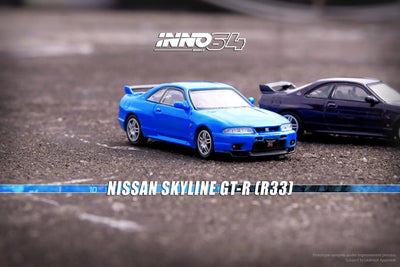 Premium scale diecast model car  – *PRE-ORDER* Nissan Skyline GT-R (R33) Championship,1:64 Scale (Blue) Collectible