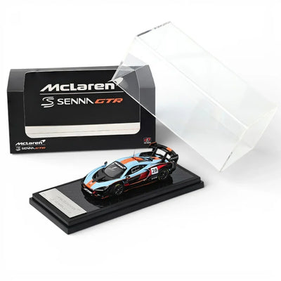 Premium scale diecast model car  – McLaren Senna GTR Foshan APA XPO Special Package 2025 1:64 Scale (Gulf Livery) Collectible