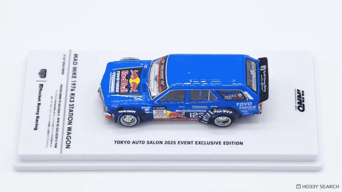 Mad Mike 1976 Mazda Rx3 Station Wagon Tokyo Auto Salon 2024, 1:64 Scale