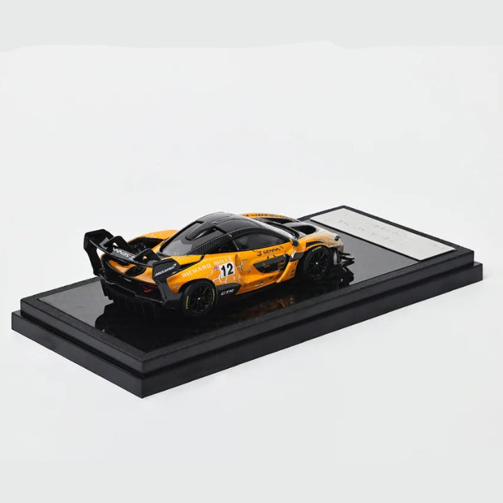 Premium scale diecast model car  – McLaren Senna GTR, 1:64 Scale (Electroplating Orange) Collectible