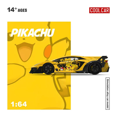 *PRE-ORDER* Lamborghini GTEVO Pikachu, 1:64 Scale (Yellow)
