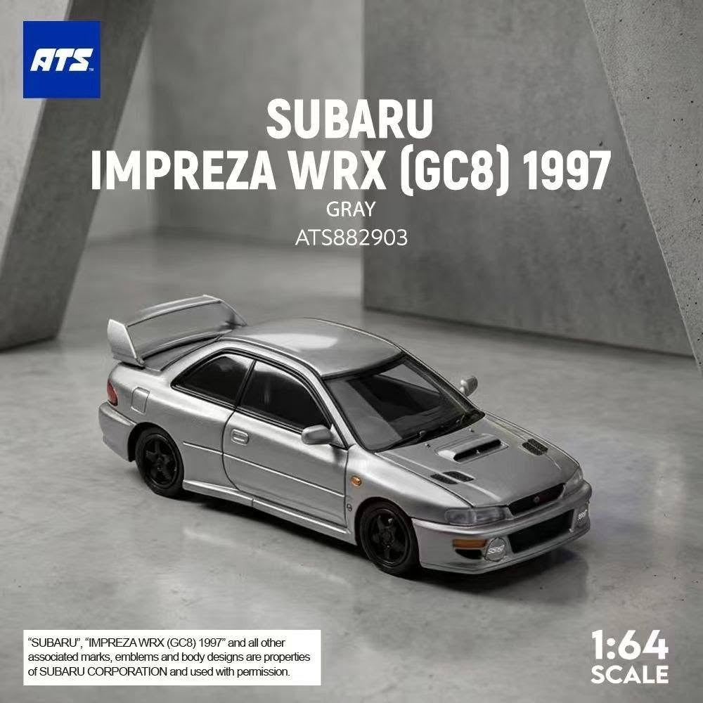 *PRE-ORDER* SUBARU IMPREZA WRX (GC8) 1997, 1:64 Scale (Gray)