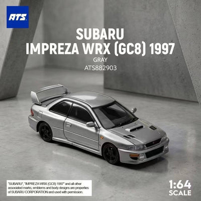*PRE-ORDER* SUBARU IMPREZA WRX (GC8) 1997, 1:64 Scale (Gray)