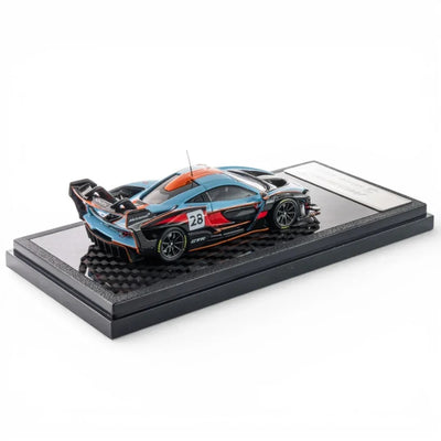 Premium scale diecast model car  – McLaren Senna GTR Foshan APA XPO Special Package 2025 1:64 Scale (Gulf Livery) Collectible