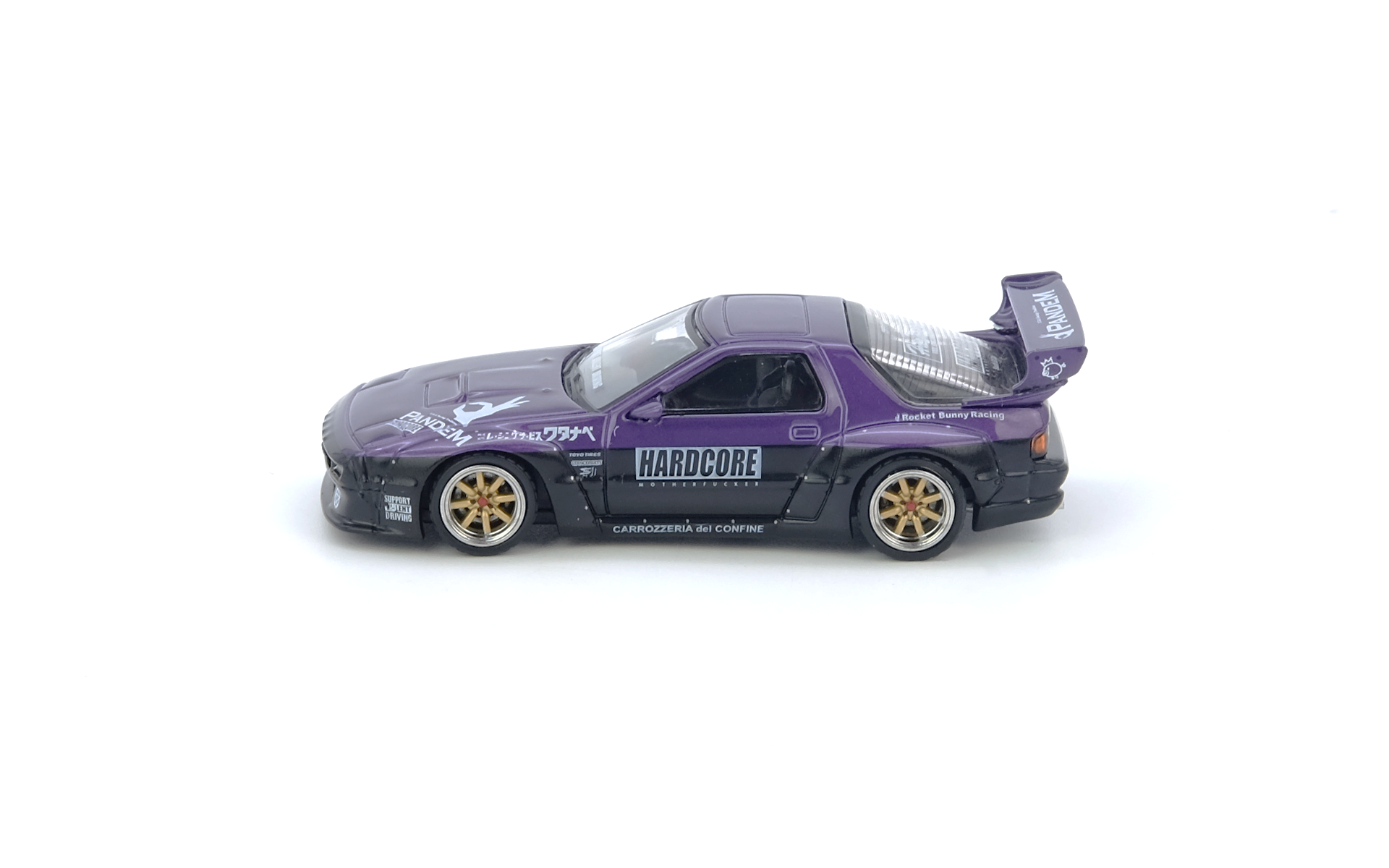 Mazda RX7 (Fc3S) Pandem Rocket Bunny, 1:64 Scale (Purple)