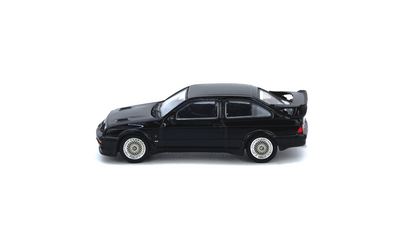 Premium scale diecast model car  – Ford Sierra RS500 Cosworth, 1:64 Scale (Black) Collectible