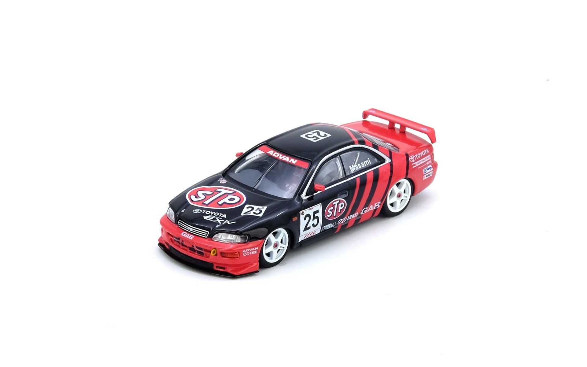 Premium scale diecast model car  – Toyota Corona Exiv #25 Stp Advan JTCC 1995, 1:64 Scale Collectible