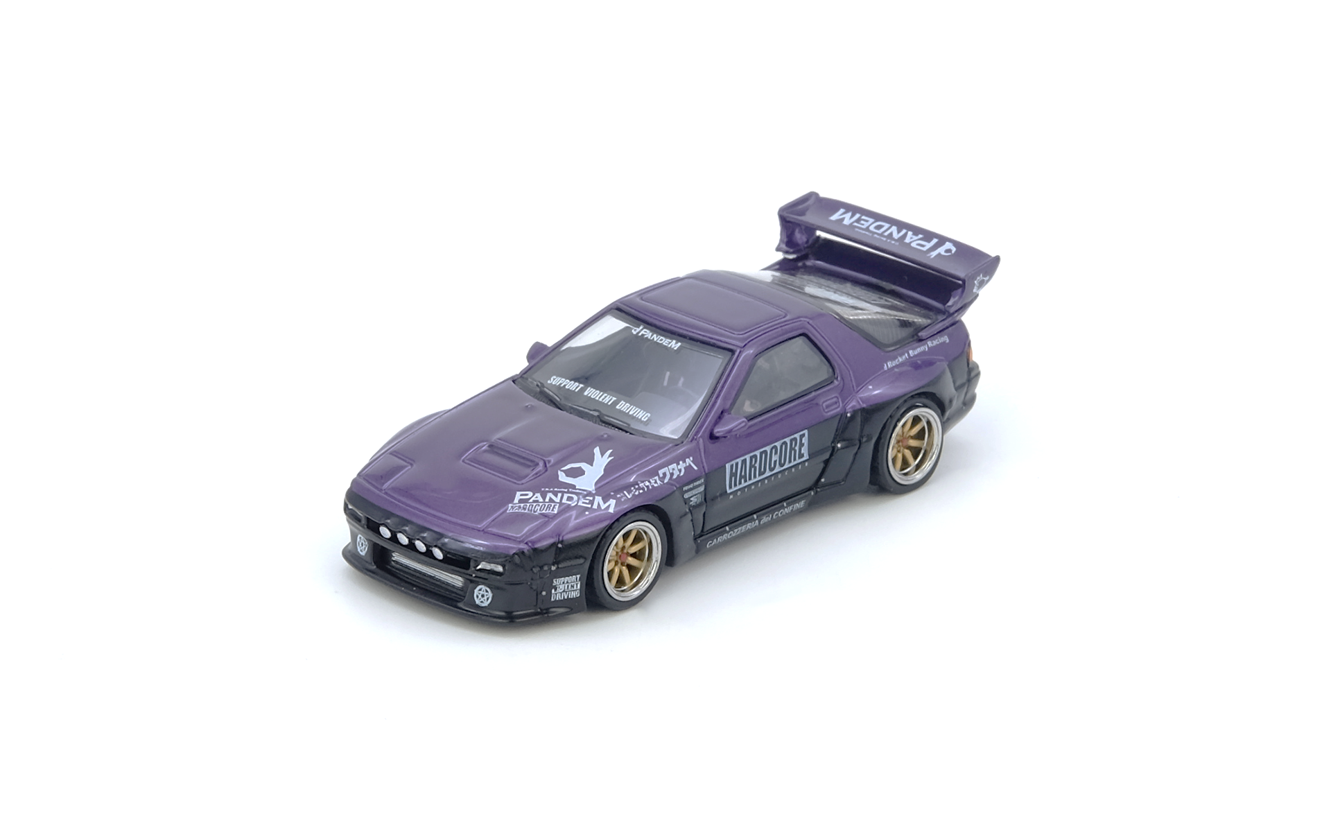 Mazda RX7 (Fc3S) Pandem Rocket Bunny, 1:64 Scale (Purple)