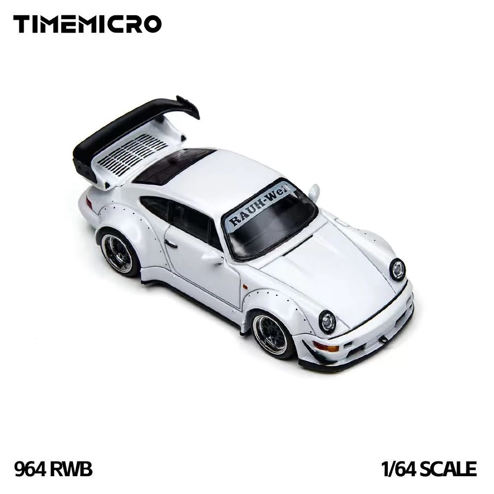*PRE-ORDER* Time Micro Porsche RWB 964, 1:64 Scale (White)