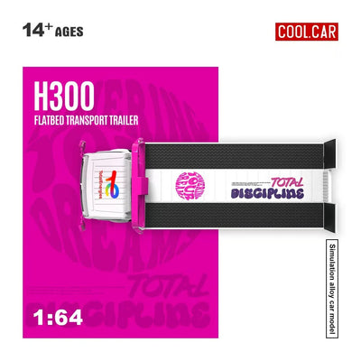 *PRE-ORDER* H300 Flatbed Transport Truck, 1:64 Scale (White & Pink)