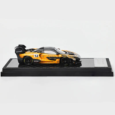 Premium scale diecast model car  – McLaren Senna GTR, 1:64 Scale (Electroplating Orange) Collectible