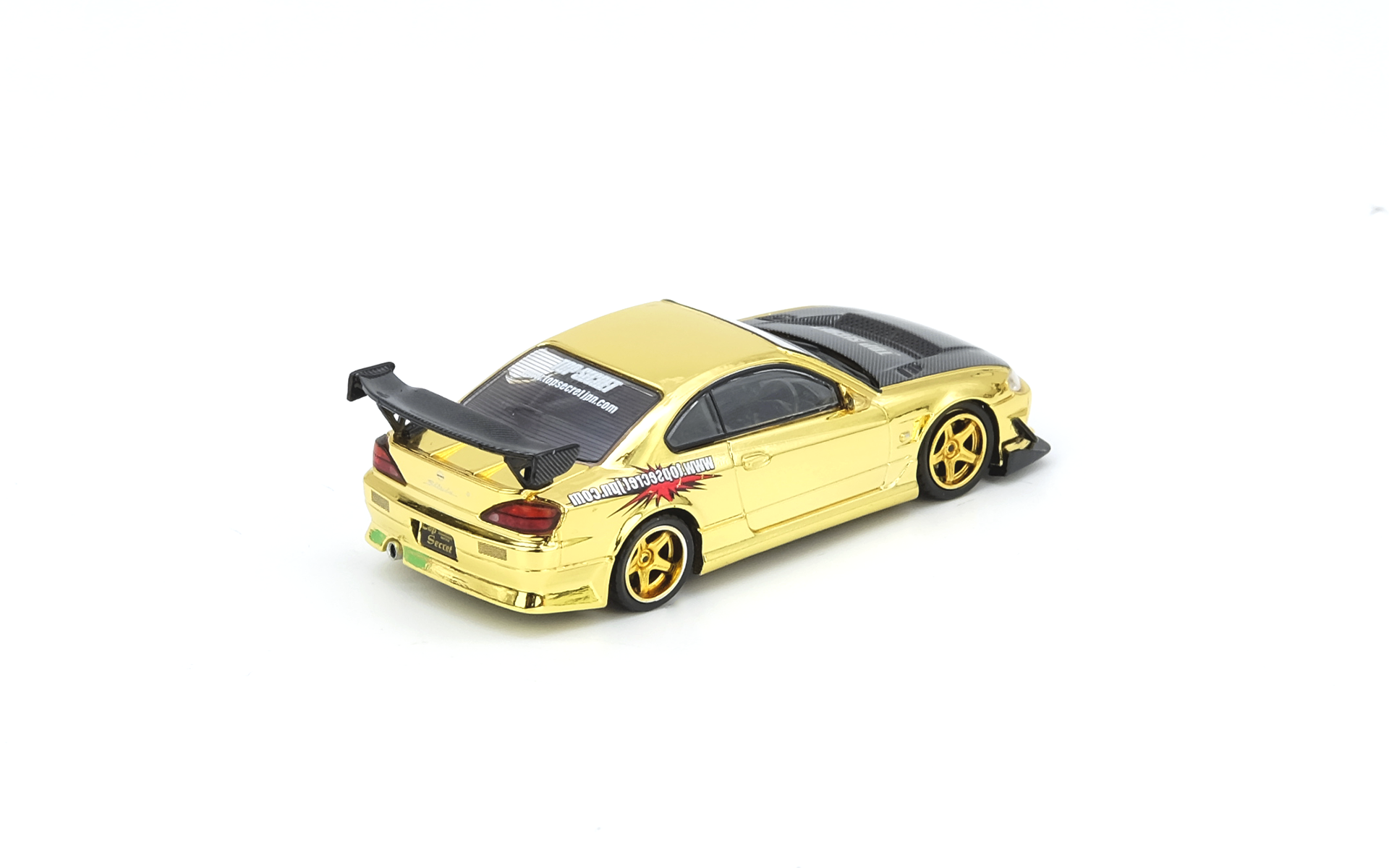 Top Secret Silvia S15 Tokyo Auto Salon Kuala Lumpur 2025 Event Edition, 1:64 Scale (Gold Chrome)