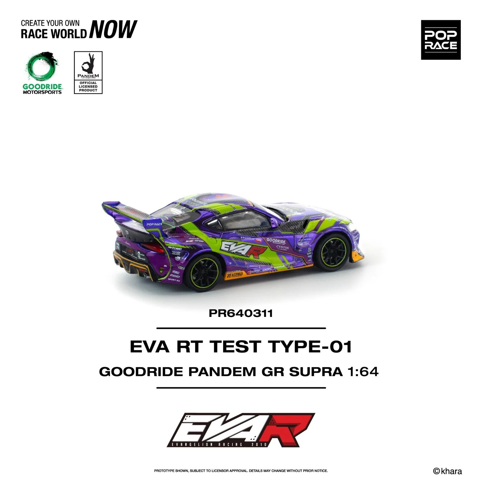 EVA RT Test Type-01 GoodRide Pandem GR Supra, 1:64 Scale