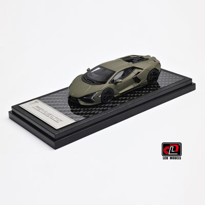 Premium scale diecast model car  – Lamborghini Revuelto, 1:64 Scale (Matte Green) Collectible