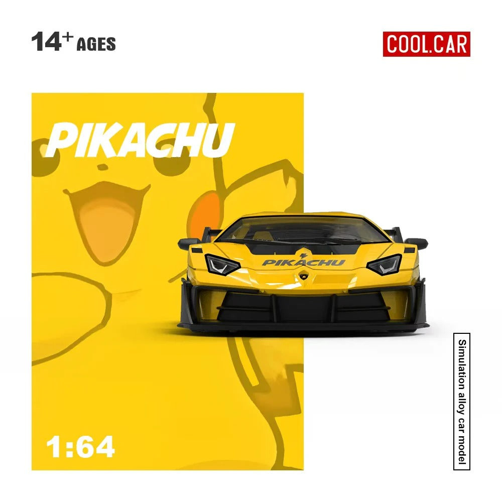 *PRE-ORDER* Lamborghini GTEVO Pikachu, 1:64 Scale (Yellow)