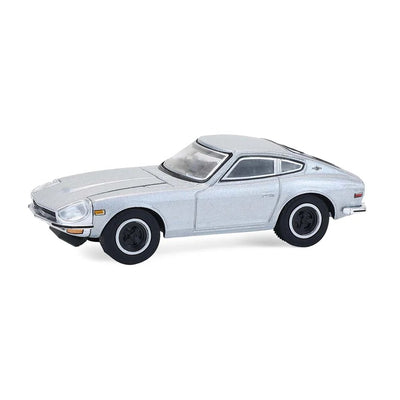 Premium scale diecast model car  – Datsun 240Z Barrett-Jackson 1970, 1:64 Scale (Grey) Collectible