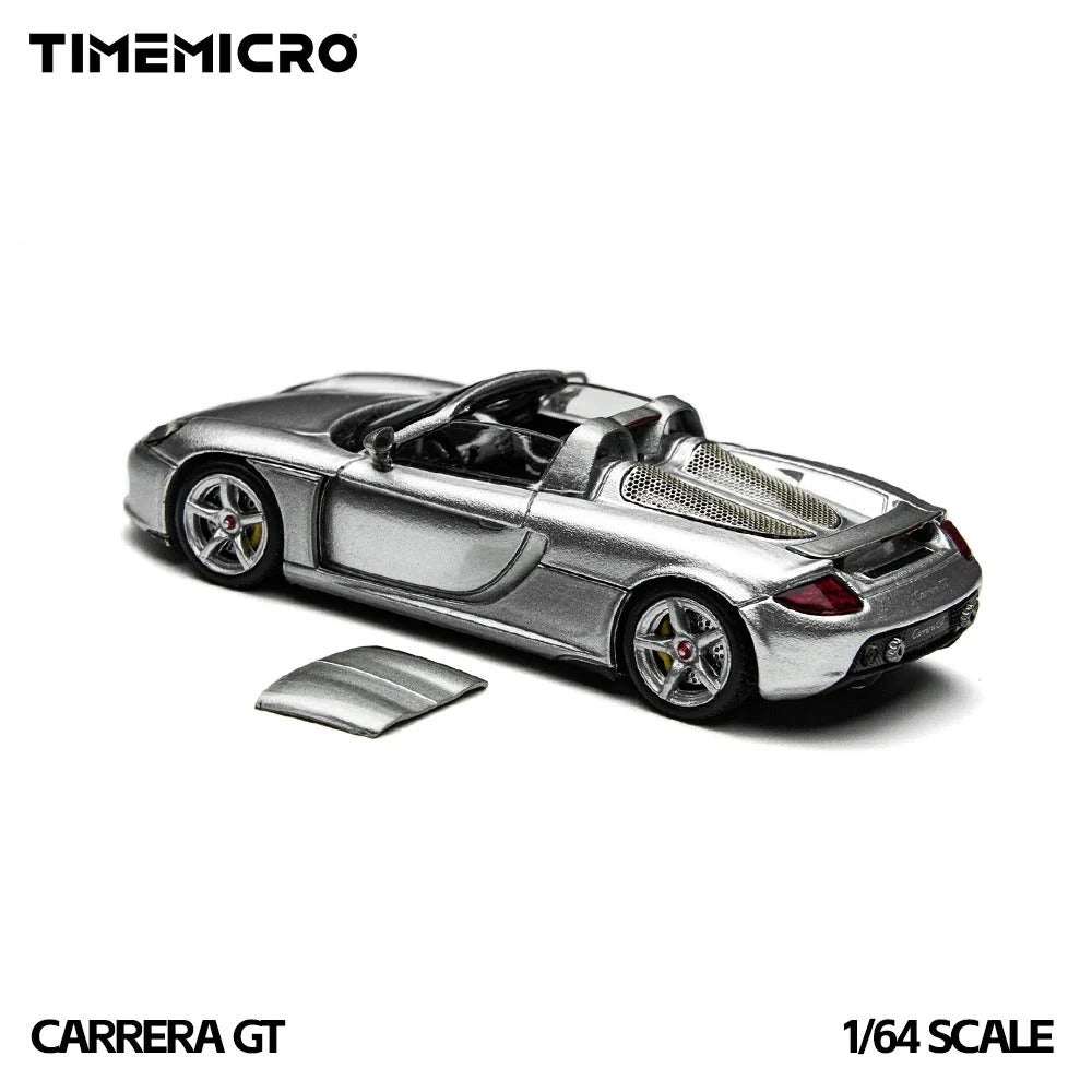 *PRE-ORDER* Time Micro Porsche Carrera GT Silver with Water Decals, 1:64 Scale