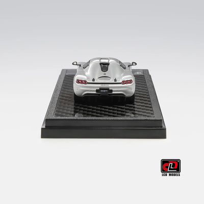 Premium scale diecast model car  – Koenigsegg CC850, 1:64 Scale (Silver) Collectible