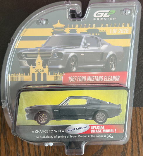 *HEC 2026* Ford Mustang Eleanor 1967, 1:64 Scale (Silver)