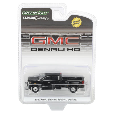 Premium scale diecast model car  – GMC SIERRA 3500HD Denali 2022, 1:64 Scale (Black) Collectible