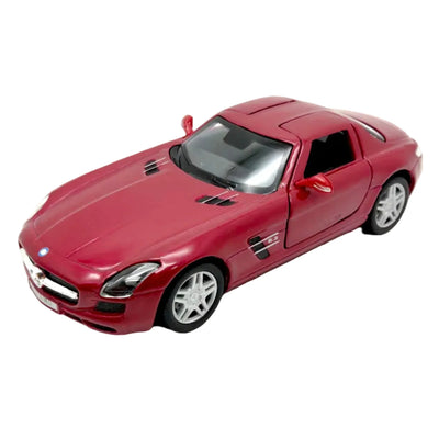 Premium scale diecast model car  – Mercedes-Benz SLS AMG, 1:36 Scale (Red) Collectible
