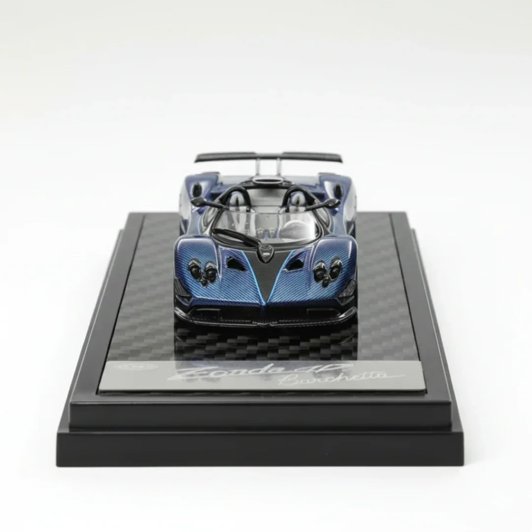 Premium scale diecast model car  – Pagani Zonda HP, 1:64 Scale (Carbon Blue) Collectible