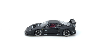 Premium scale diecast model car  – LBWK F40 Hong Kong Toycar Salon 2023 Special Edition, 1:64 Scale (Matte Black) Collectible