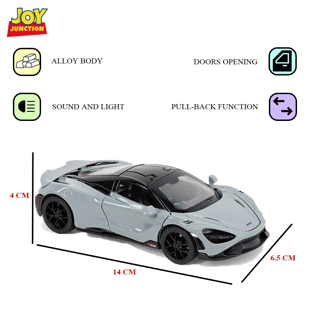 McLaren 765LT  Model Car, 1:32 Scale  (Grey)