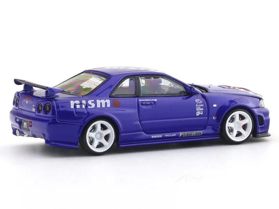 Premium scale diecast model car  – *HEC 2026* Nissan Skyline GT-R (BNR34) Nismo R-Tune Concept, 1:64 Scale (Blue & Red) Collectible