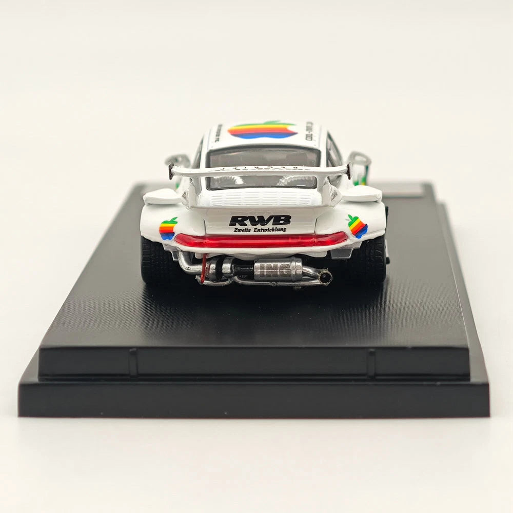 Porsche 911 993#89 Racing Sports Model, 1:64 Scale (White) (Apple Edition Limited to 499)